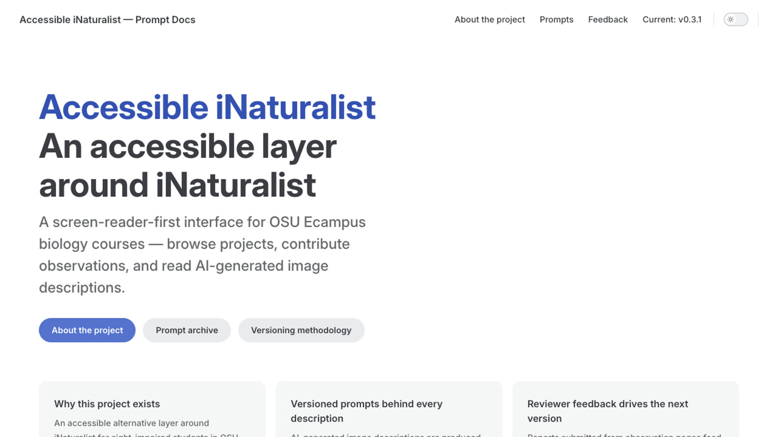 Accessible iNaturalist project image