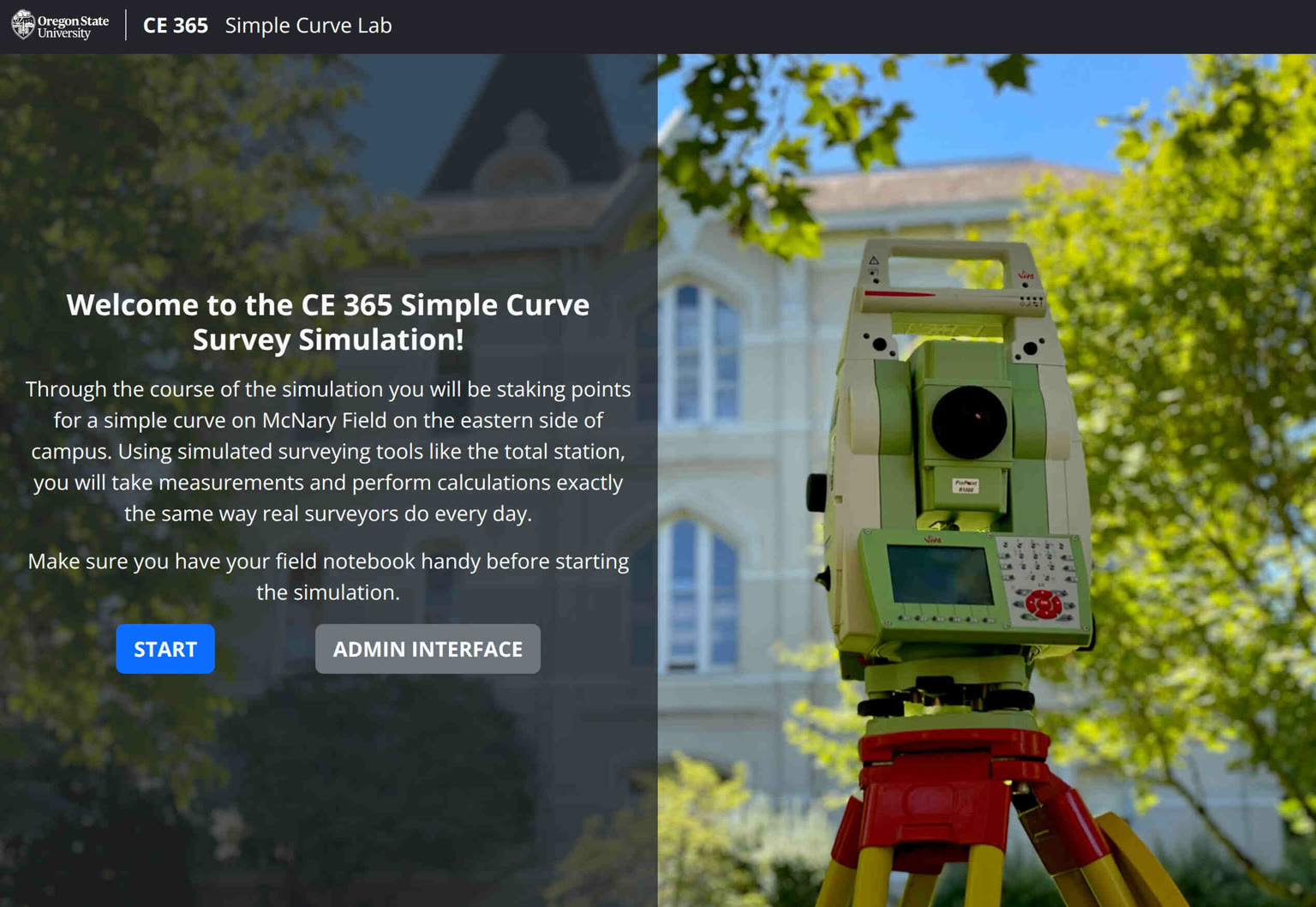 Surveying Simulations project image
